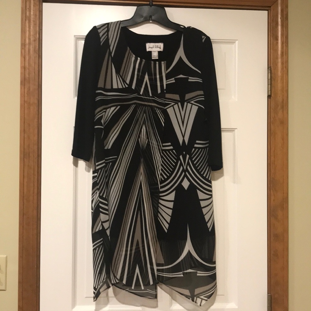 Joseph Ribkoff two-layer tunic top. Size 8